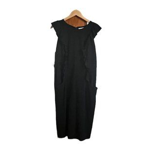 Womens Calvin Klein Black Knit Dress with Pockets Size 12